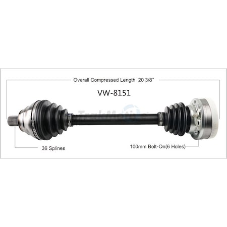 Surtrack Axle Cv Axle Shaft, Vw-8151 VW-8151